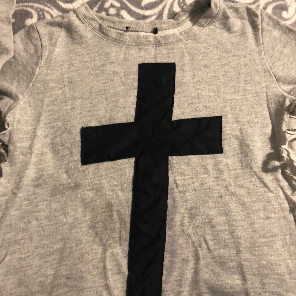 Long sleeve cross blouse